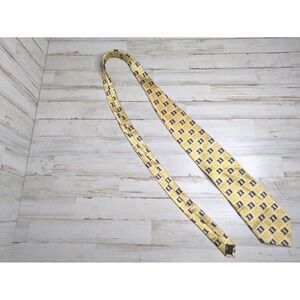 VTG Duke University Blue Devils Mens Silk Necktie Gold Blue Logo Hand Made Tie